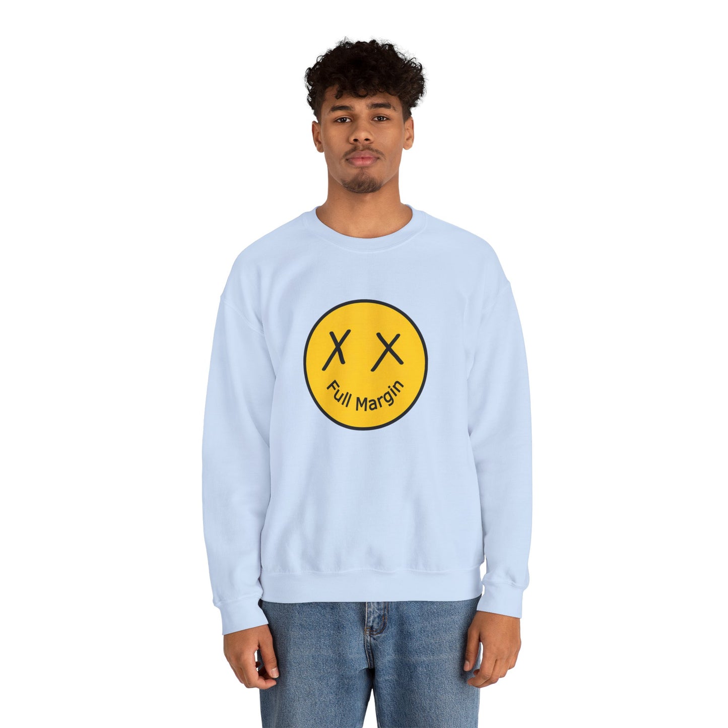 Full Margin Smiley Unisex Heavy Blend™ Crewneck Sweatshirt