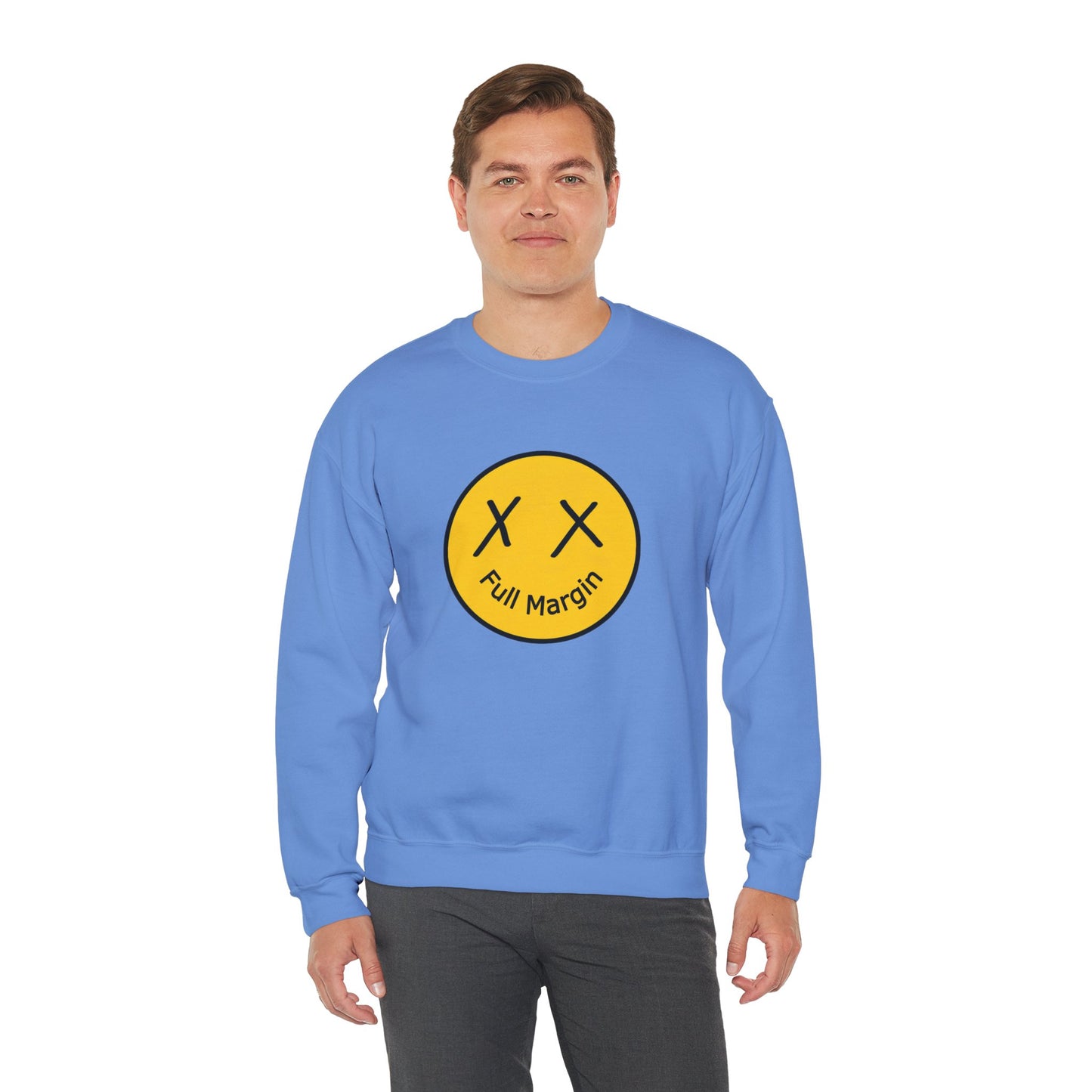 Full Margin Smiley Unisex Heavy Blend™ Crewneck Sweatshirt