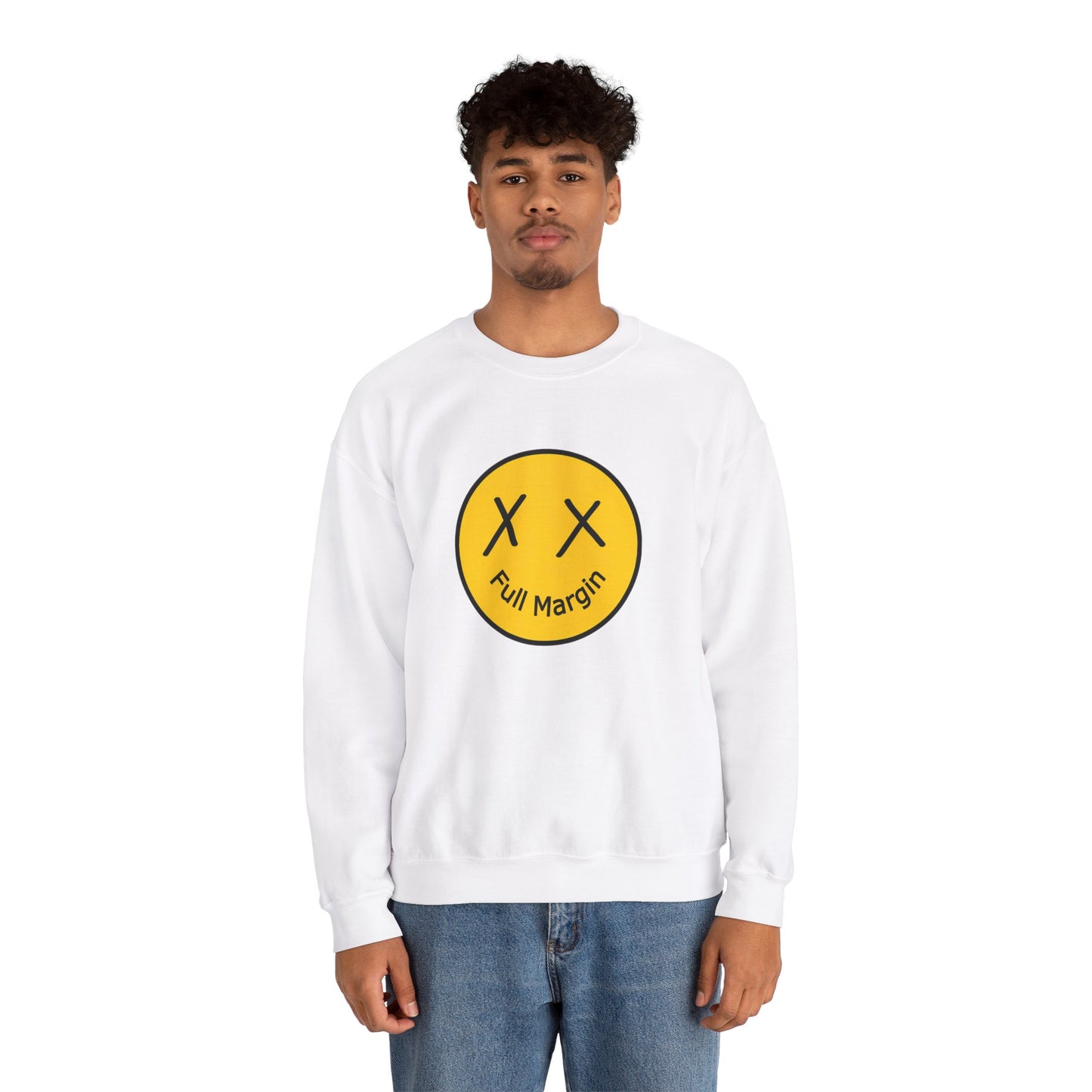 Full Margin Smiley Unisex Heavy Blend™ Crewneck Sweatshirt