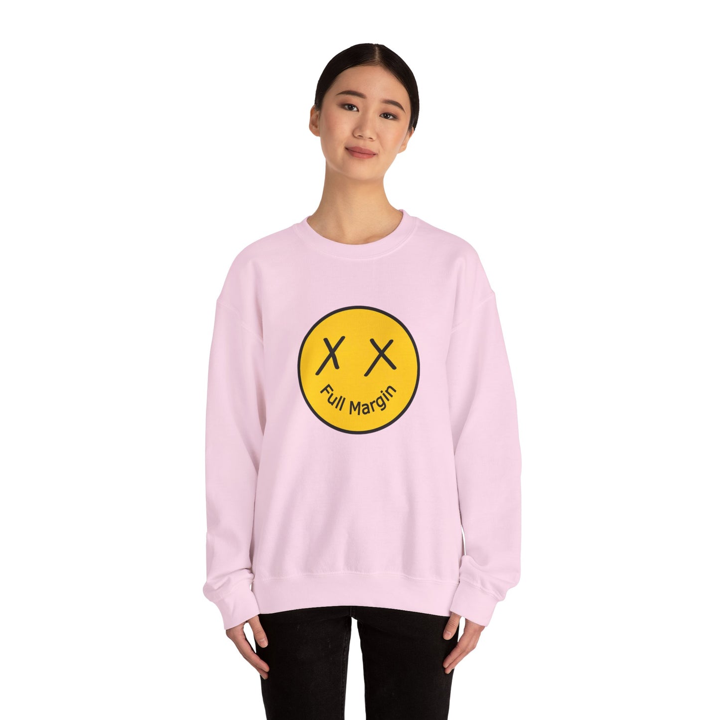 Full Margin Smiley Unisex Heavy Blend™ Crewneck Sweatshirt