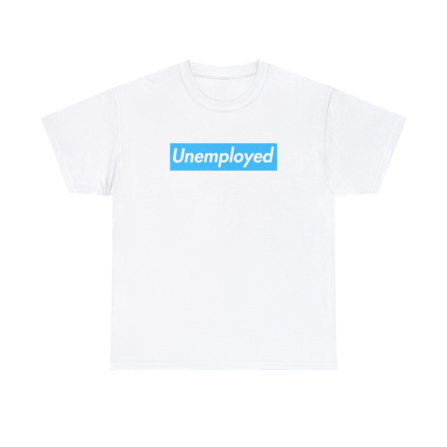 Unemployed Blue Logo Unisex Heavy Cotton Tee