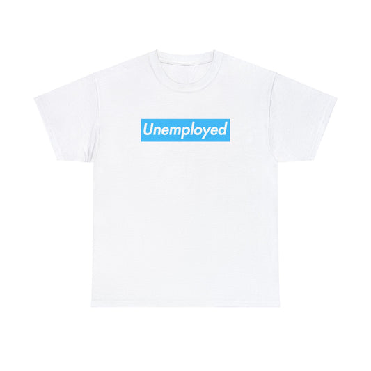Unemployed Blue Logo Unisex Heavy Cotton Tee