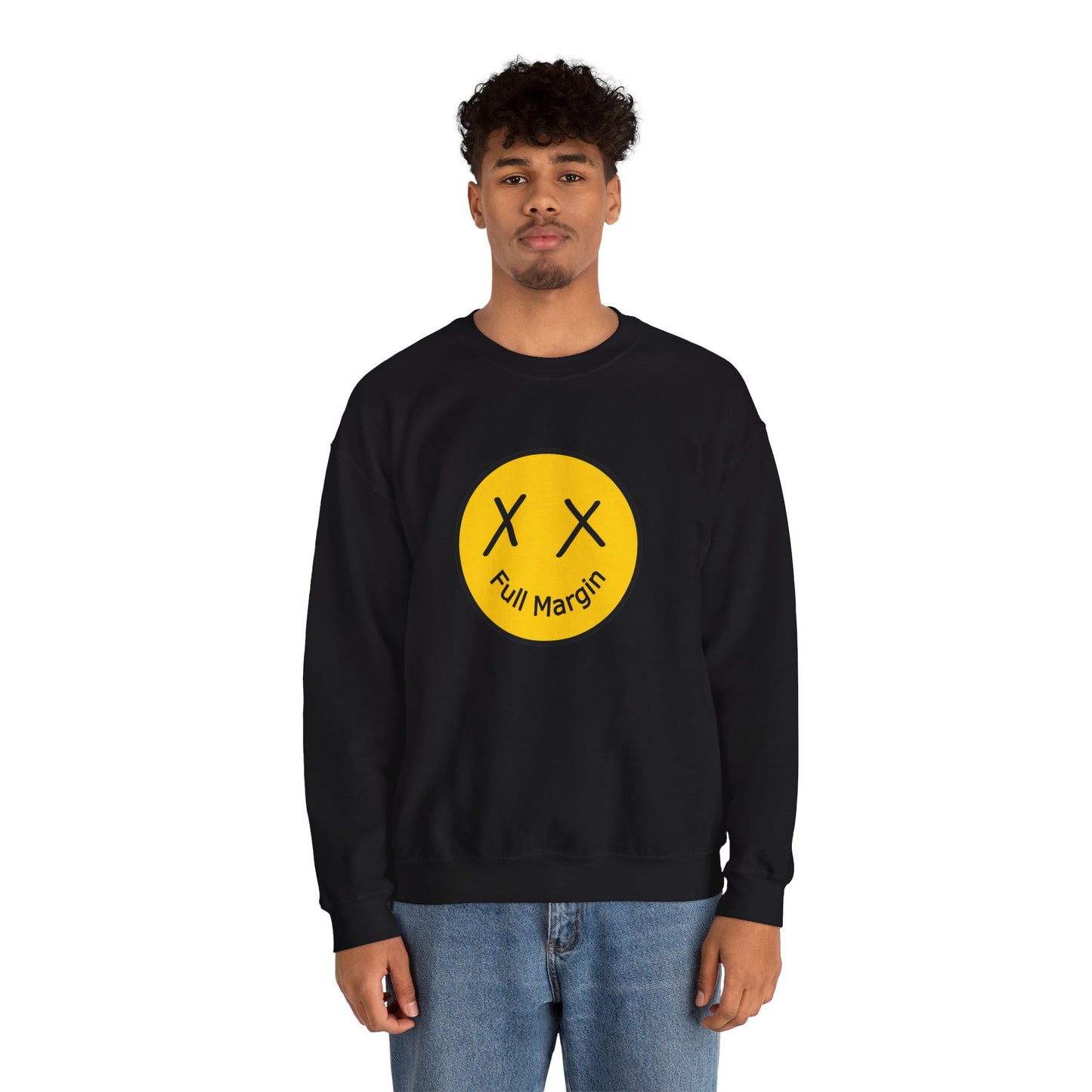 Full Margin Smiley Unisex Heavy Blend™ Crewneck Sweatshirt