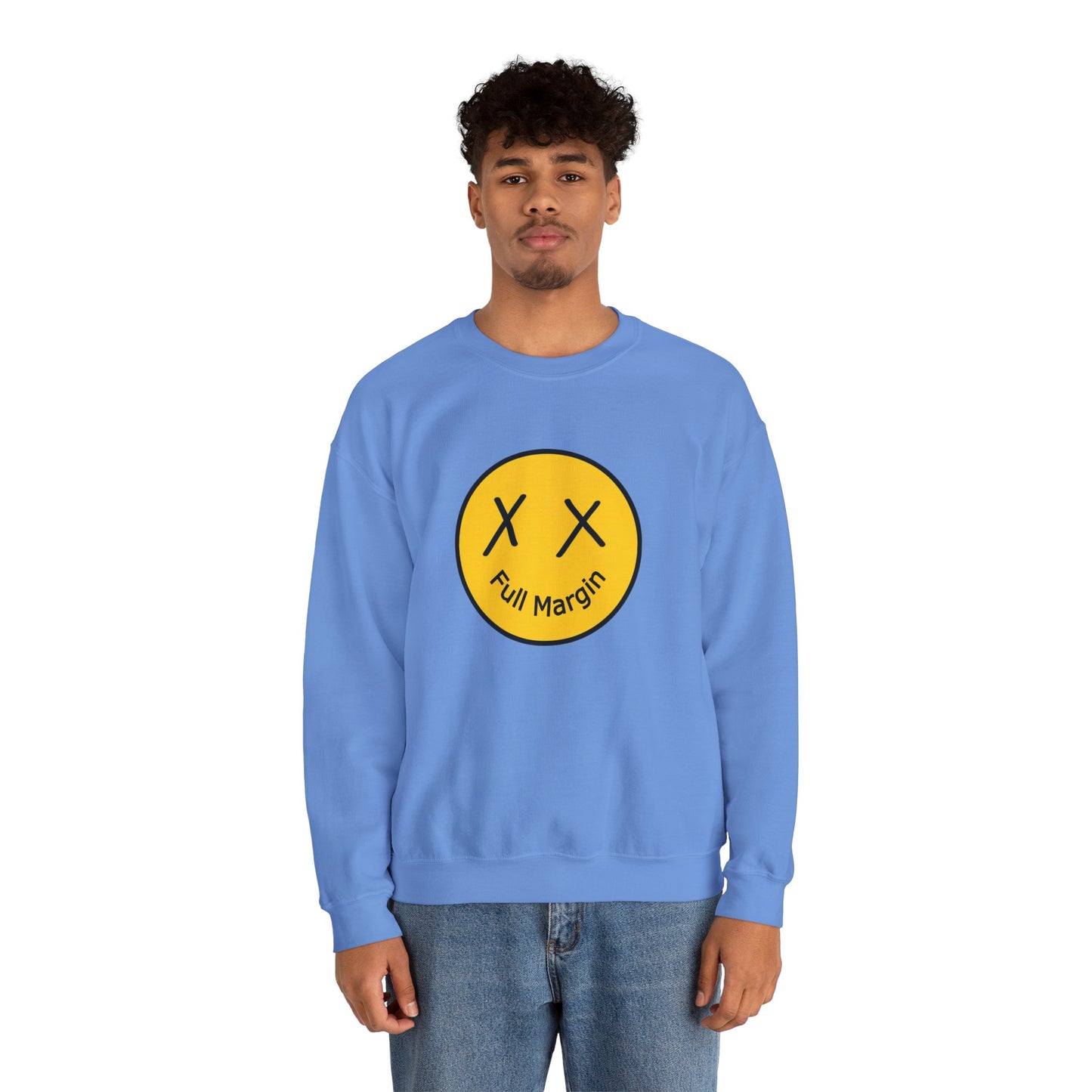 Full Margin Smiley Unisex Heavy Blend™ Crewneck Sweatshirt