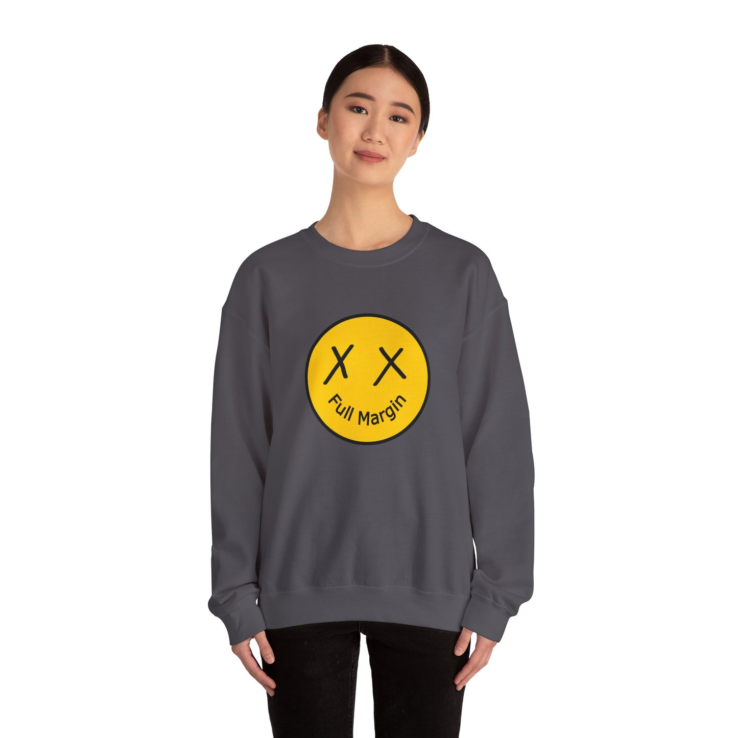 Full Margin Smiley Unisex Heavy Blend™ Crewneck Sweatshirt