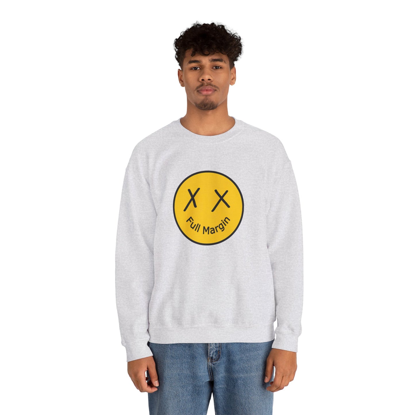 Full Margin Smiley Unisex Heavy Blend™ Crewneck Sweatshirt