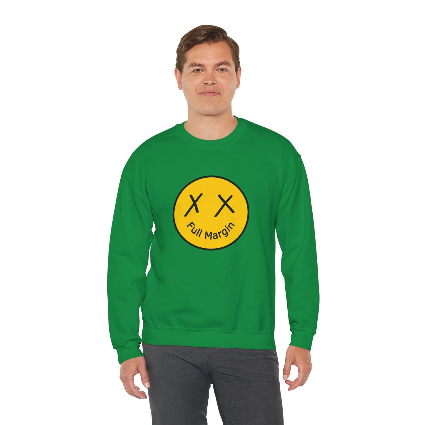 Full Margin Smiley Unisex Heavy Blend™ Crewneck Sweatshirt