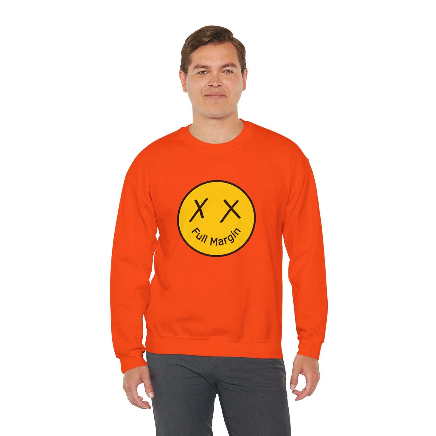 Full Margin Smiley Unisex Heavy Blend™ Crewneck Sweatshirt