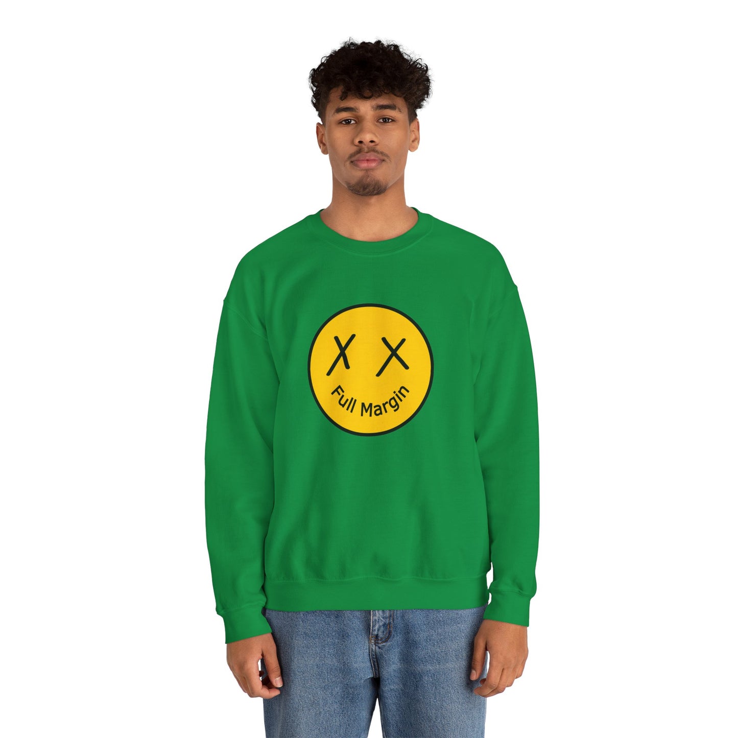 Full Margin Smiley Unisex Heavy Blend™ Crewneck Sweatshirt