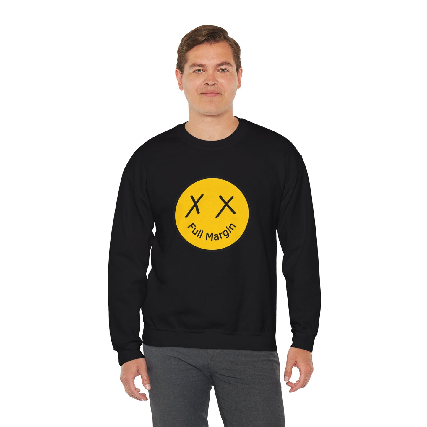 Full Margin Smiley Unisex Heavy Blend™ Crewneck Sweatshirt