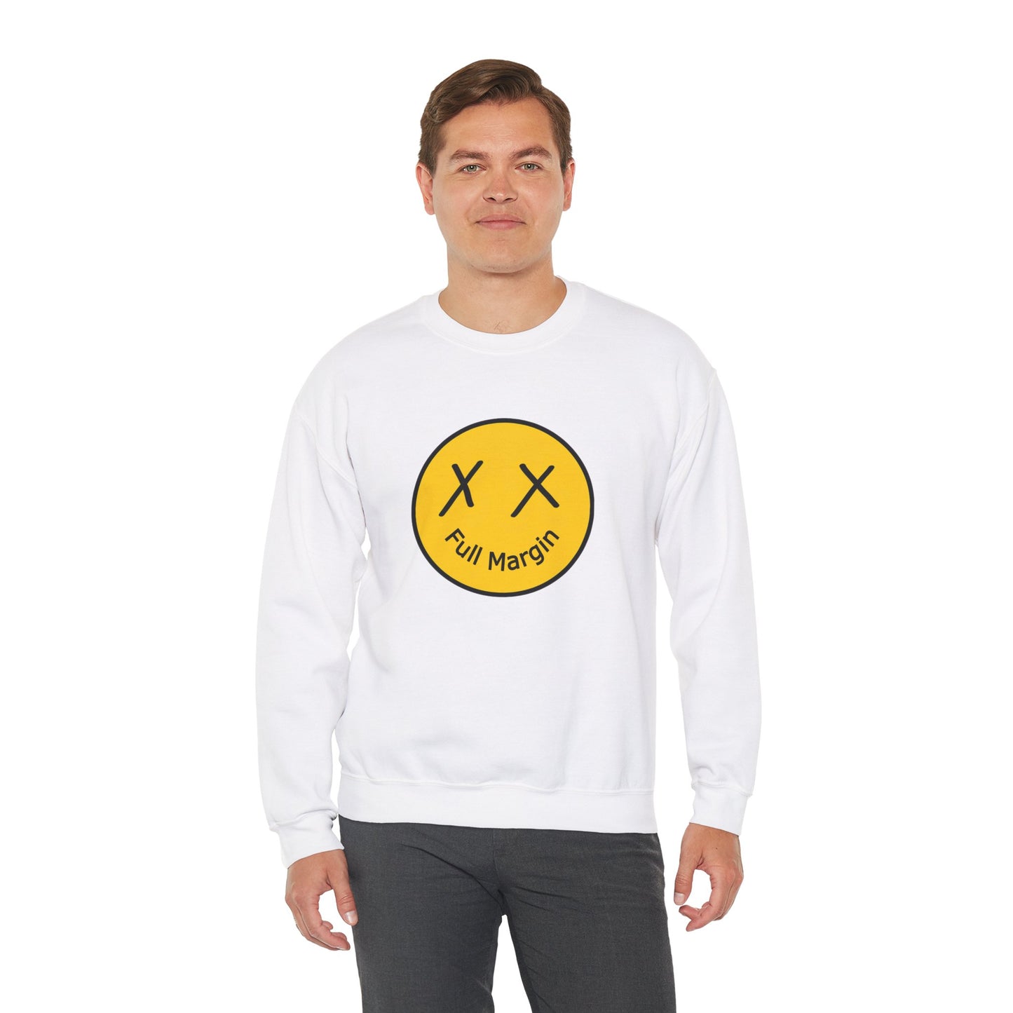 Full Margin Smiley Unisex Heavy Blend™ Crewneck Sweatshirt